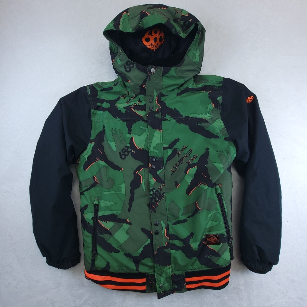 686 Evolution Jacket Youth XL Snowboarding Full Zip Hood Breathable Waterproof